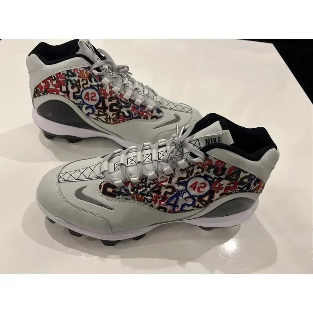 $169 Nike Griffey 2 MCS Jackie Robinson Baseball Cleats Size 13 Grey HJ4509-001 - Picture 9 of 13